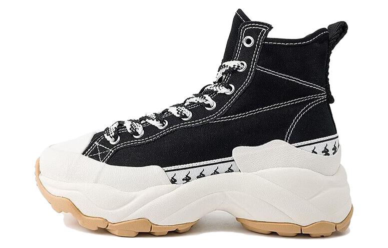 Kappa Wear-Resistant High-Top Casual Shoes Women's Black