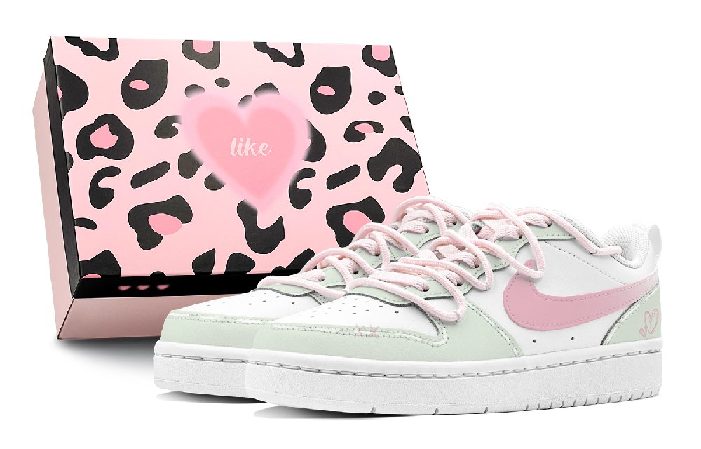Nike Court Borough Skateboard Shoes Women's Low-Top Pink