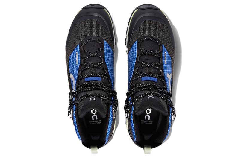 On Cloudalpine Waterproof Wear-Resistant High-Top Outdoor Shoes Women's Black Blue купить в интернет-магазине Yoocart с быстрой доставкой по России.