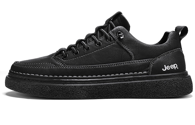 Jeep Low Top Skateboard Shoes Men's Black