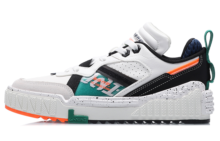 LINING 001 UNBLOCK Skateboard Shoes Women's Low-Top White/Green