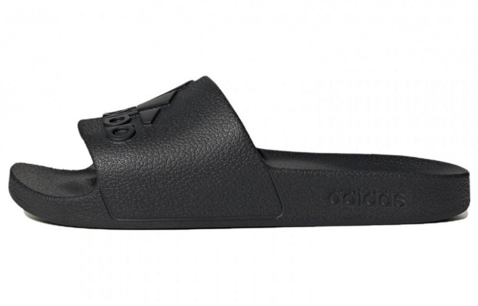 Adidas Adilette Aqua Slides Core Black Logo
