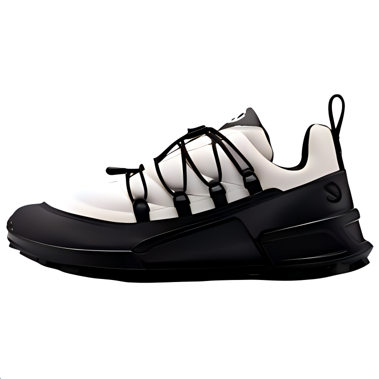 Ecco Low-Top Hiking/Trekking Shoes Women's Black White