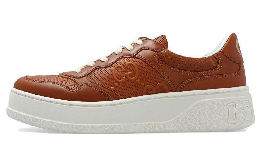 GUCCI Chunky B Stylish Skateboarding Shoes Women's Brown