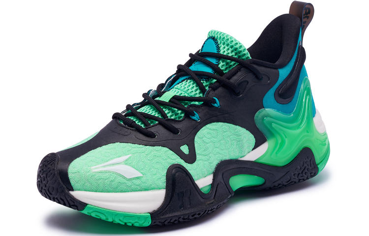 361° LAVA 2.0 Ignite On Touch Cushioning Wear-Resistant Low-Top Performance Basketball Shoes Men's Turquoise