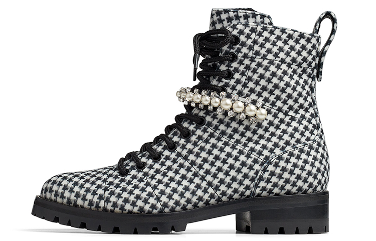 Jimmy Choo Martin Boots Women's Black White