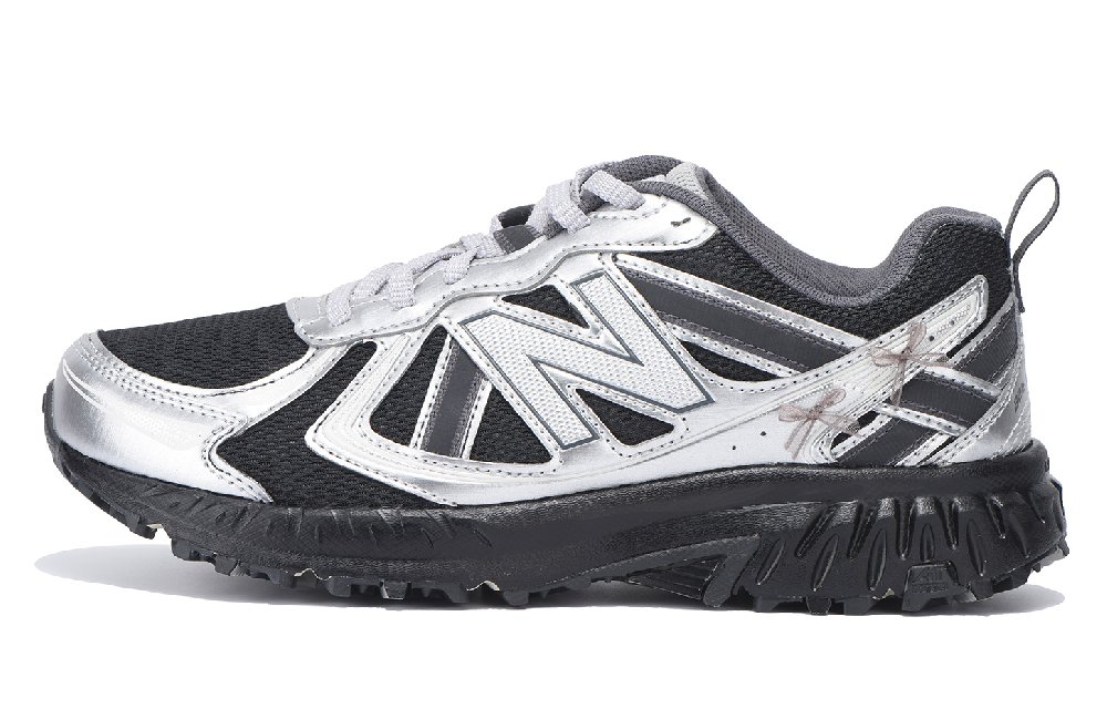New Balance NB 410 Anti-Slip And Wear-Resistant Breathable Low-Top Casual Running Shoes Unisex Silver Black