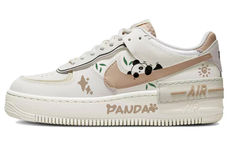 Nike Air Force 1 Skateboard Shoes Women's Low-Top Brown/White