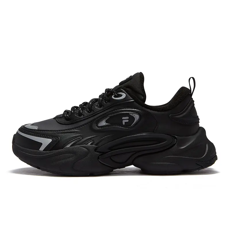 FILA FUSION Low Top Casual Shoes Women's Black Silver Gray