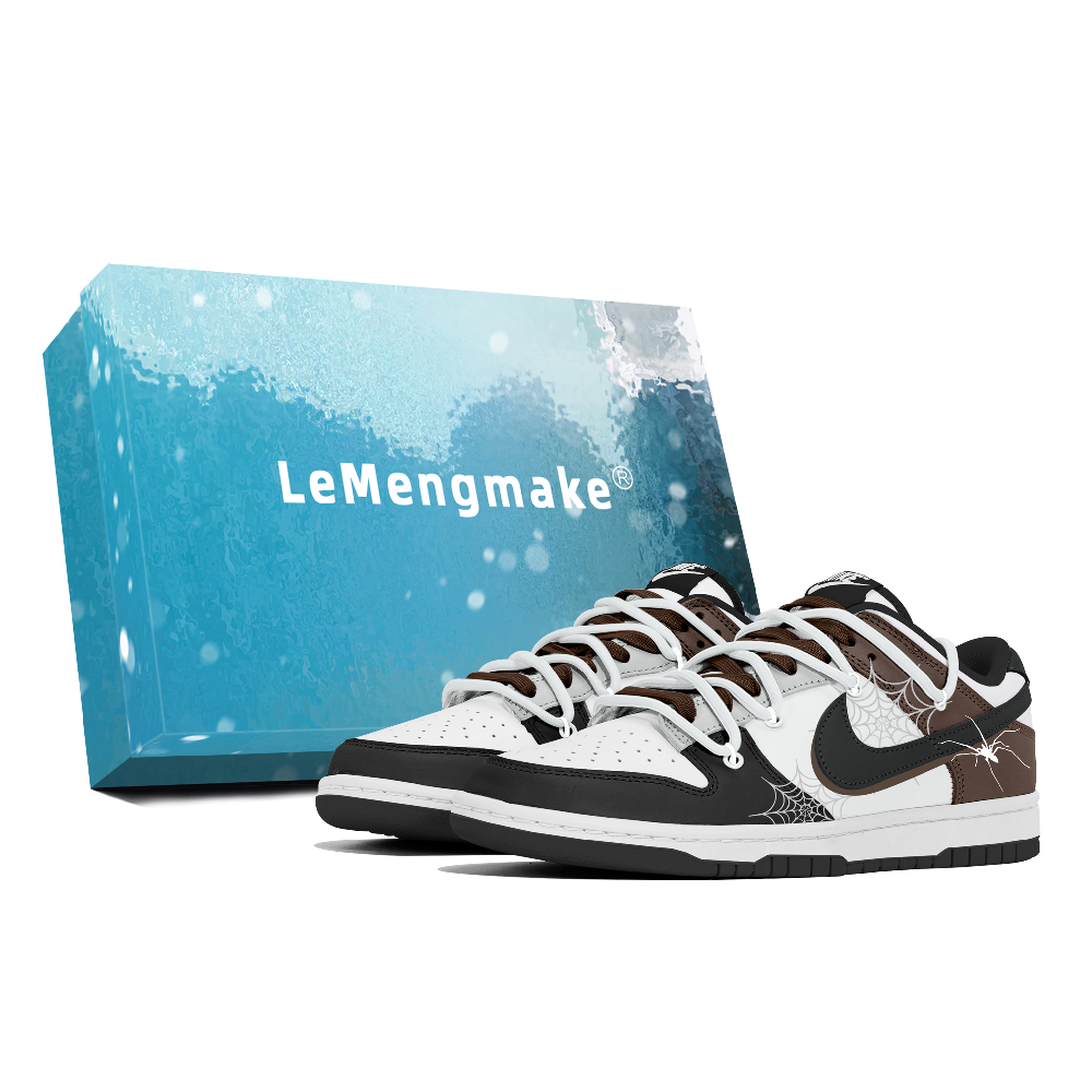 Nike Dunk Abrasion Resistant Low Top Skateboard Shoes Men's Black Brown