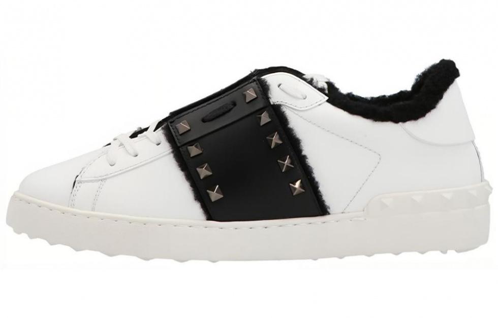Valentino Untitled Low Top Stylish Skateboarding Shoes Men's White Black