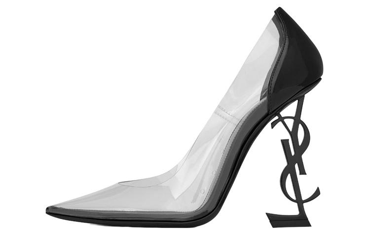 SAINT LAURENT Irregular Heel High Heels 11cm Women's Black