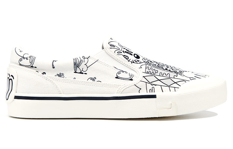 LINING Boogle X Steven Harrington Skate Shoes 'White Black' Women's
