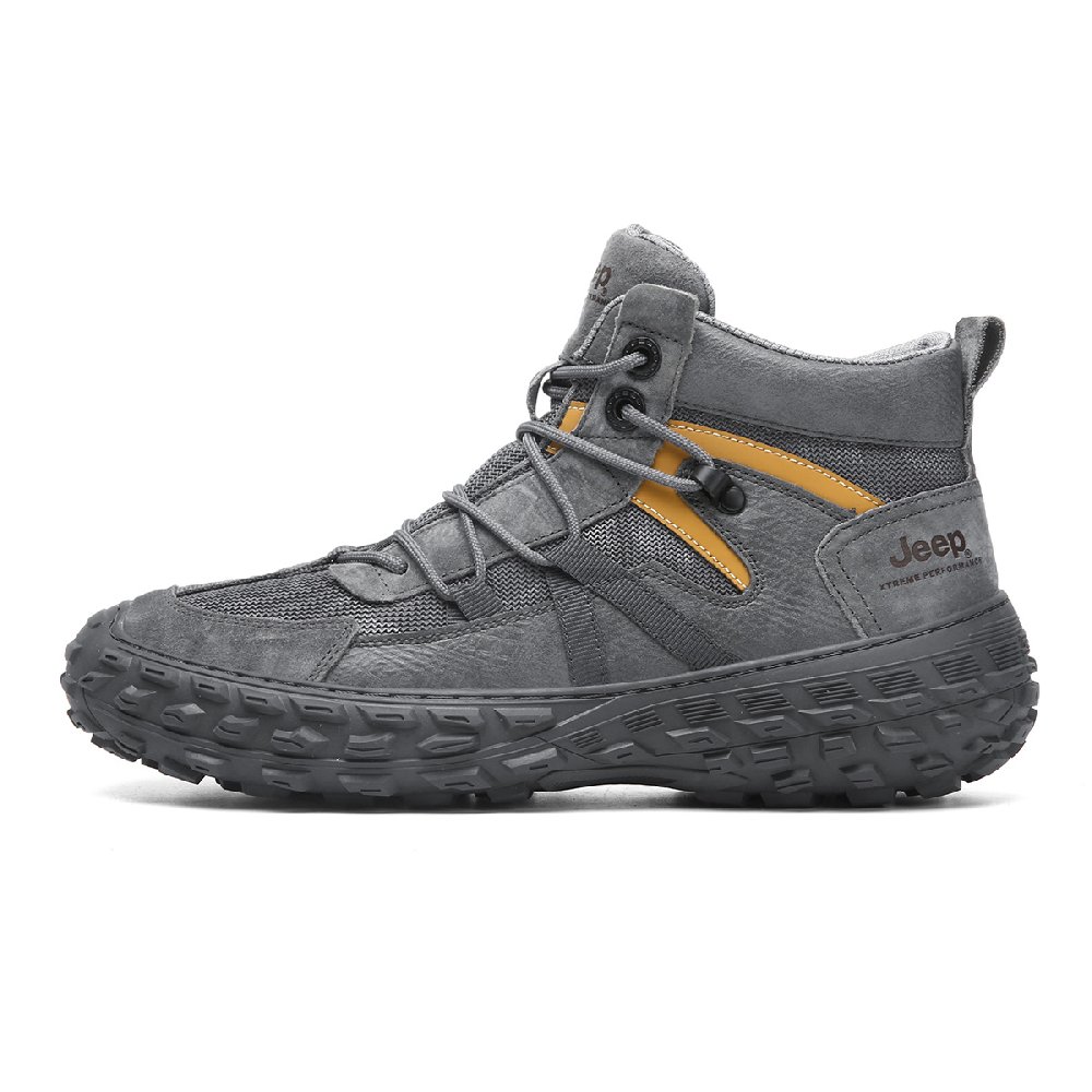 Jeep High Top Hiking Mountaineering Shoes Men's Gray