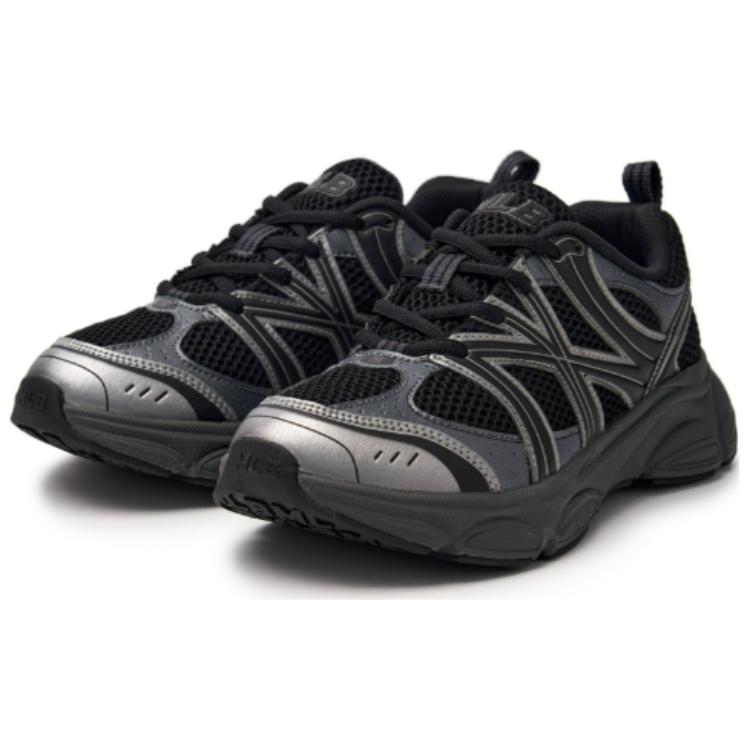 MLB Chunky Runner Ace Runner Abrasion Resistant Low Top Running Shoes Unisex Black
