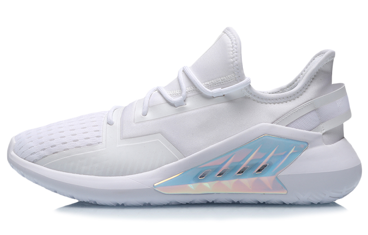 LiNing Slip Resistant Abrasion Resistant Low top Casual Running Shoes Men's White