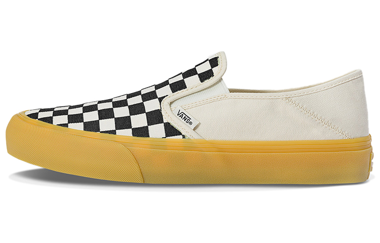 Vans Slip On "Checkerboard" Black Marshmallow Gum
