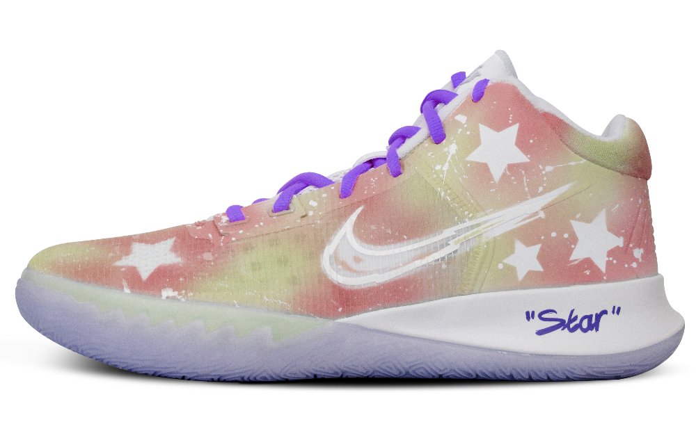 Nike Flytrap 4 Basketball Shoes Men Mid-Top Orange/Purple White