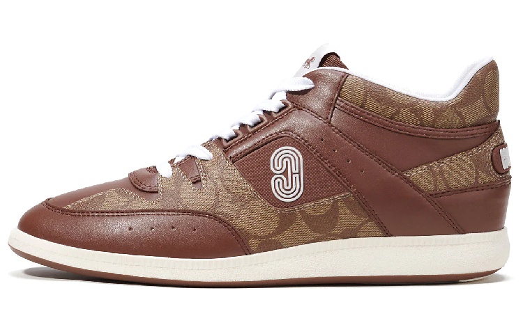 COACH Low-Top Stylish Skateboarding Shoes Men's Brown