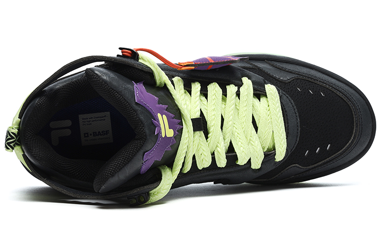 FILA FUSION DESPERADO Outlaw Series Mid Top Vintage Basketball Shoes Women's Black Purple