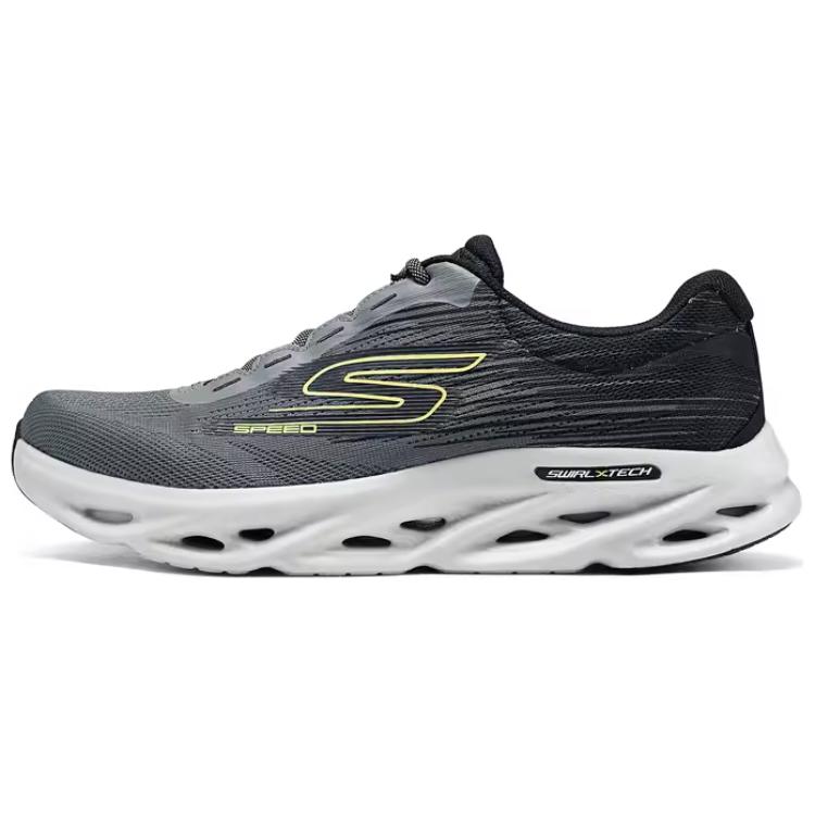 Skechers WOMEN'S GO Series Wear-Resistant Low-Top Running Shoes Men's Black Gray