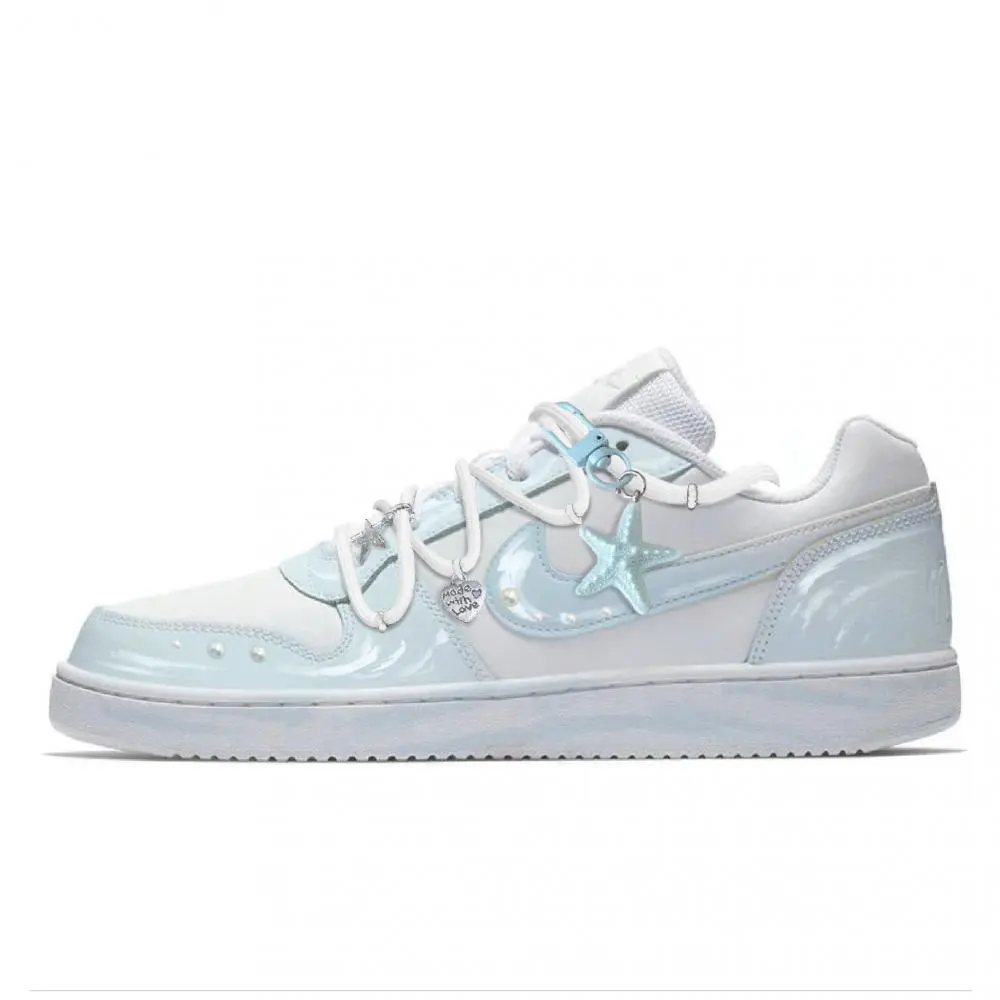 Nike EBERNON Sea Salt Anchor Low top Skateboard Shoes Unisex Light Blue