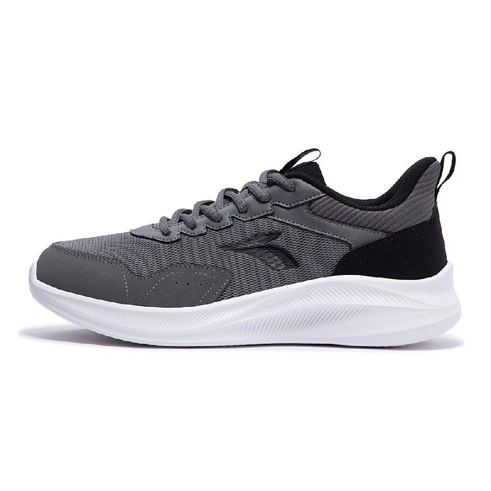 361° Cushioning, Abrasion Resistant, Breathable, Lightweight Low Top Casual Running Shoes Men's Gray Black