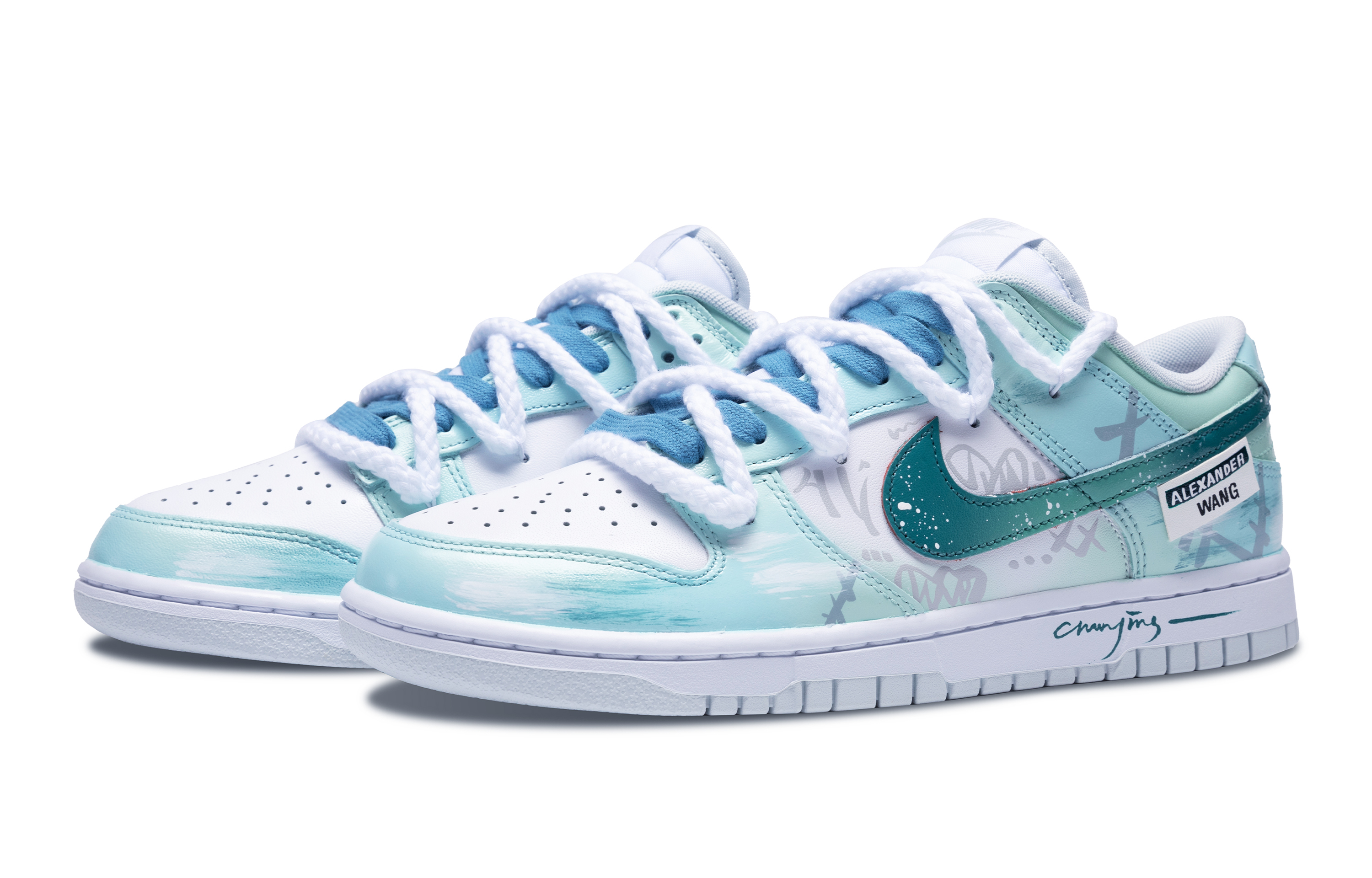 Nike Dunk Slip-Resistant Cushioning Wear-Resistant Low-Top Skateboard Shoes Unisex Teal купить в интернет-магазине Yoocart с быстрой доставкой по России.