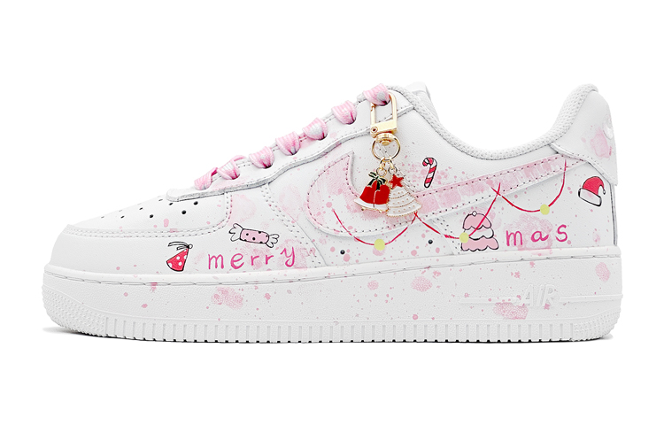 Nike Air Force 1 Air Force 1 Dreamy Candy Anti-Slip Wear-Resistant Low-Top Skateboard Shoes GS White Pink