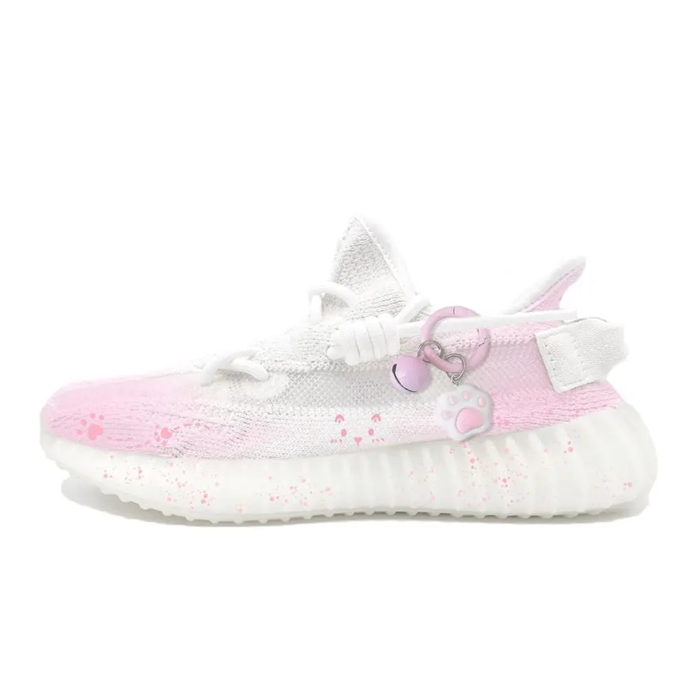 Adidas Originals Yeezy Boost 350 V2 Pink Cloud Kitten Paw Cushioning, Wear Resistant Low top Casual Shoes Unisex Pink