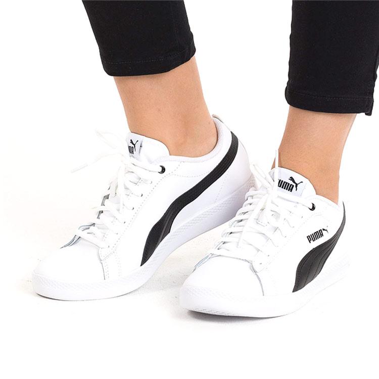 PUMA Smash V2 Leather 'White Black' Women's купить в интернет-магазине Yoocart с быстрой доставкой по России.