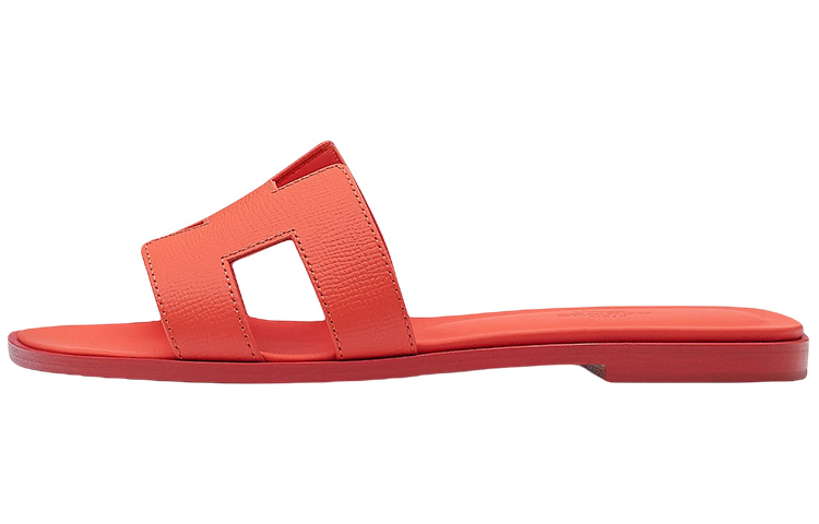 HERMES Oran Stylish Sandal Women's Orange Red