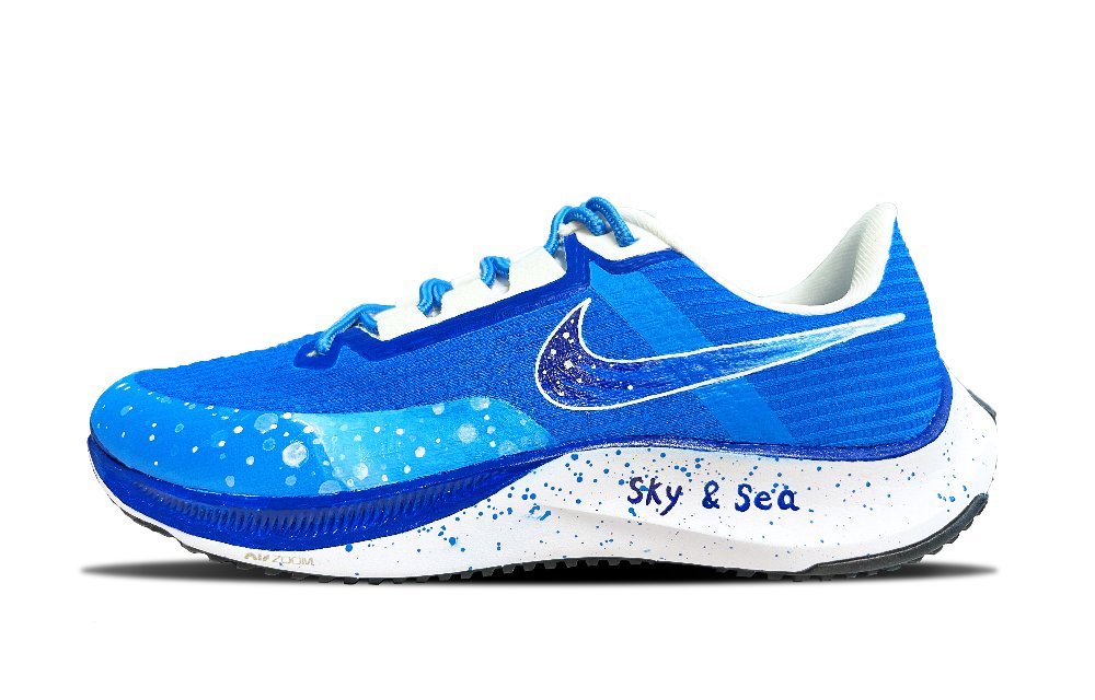 Nike Zoom Rival Fly 3 Anti-Slip Wear-Resistant Breathable Lightweight Low-Top Running Shoes Men's Blue