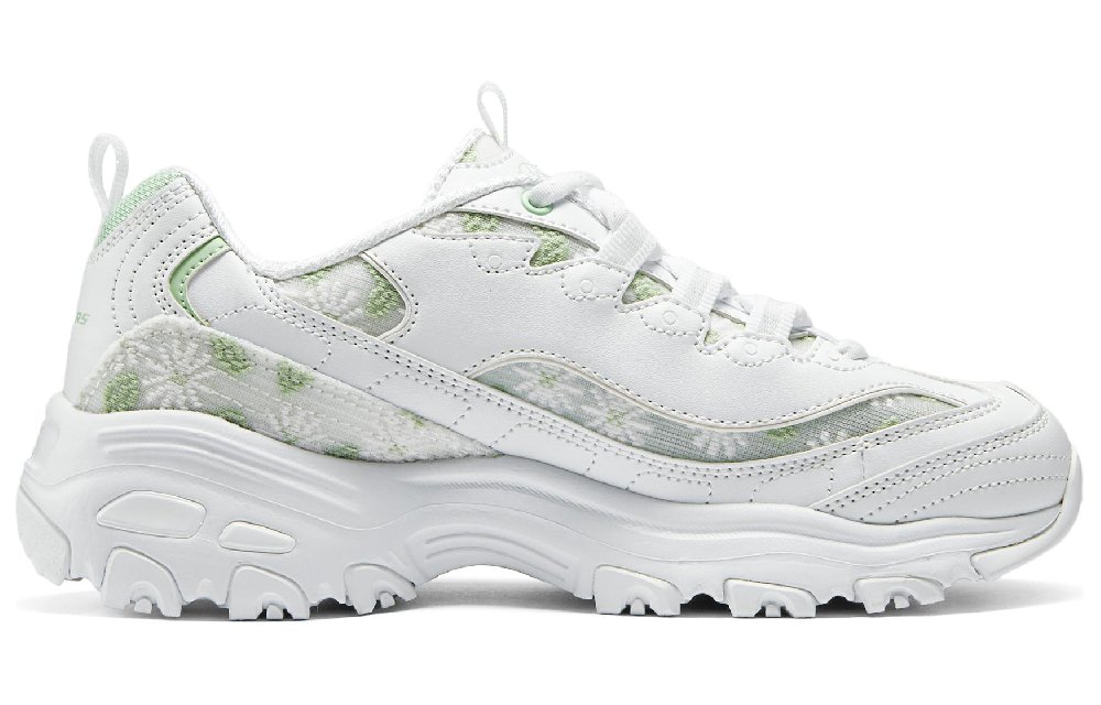 Skechers Flower Sea Bear Cushioning Breathable Low-Top Chunky Sneakers Women's Kikyo Green