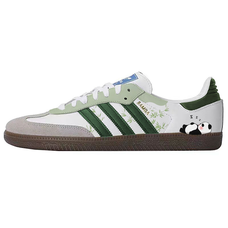 Adidas Originals SAMBA OG Coverage Cushioning Quick Dry Low-Top Skateboard Shoes Unisex Black White Gray