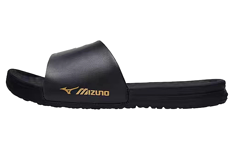 Mizuno Alpha SR4 Slide Slippers Unisex Black Gold