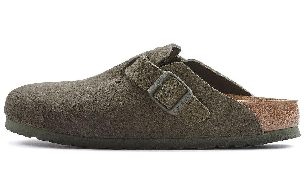 Birkenstock Boston Suede Leather Regular 'Suede Moss Green'