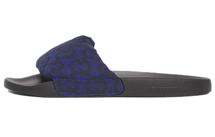 Burberry Furley Monogram Slides Deep Royal Blue
