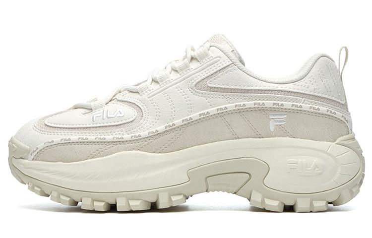 FILA Fashion Sneakers Cushioning Anti-Slip And Wear-Resistant Low-Top Chunky Sneakers Women's White Gray