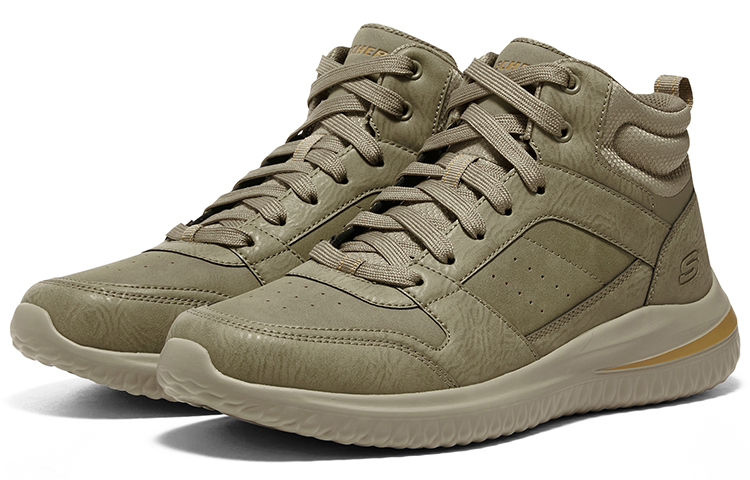 Skechers Delson 3.0 Mid top Casual Shoes Men's Taupe купить в интернет-магазине Yoocart с быстрой доставкой по России.