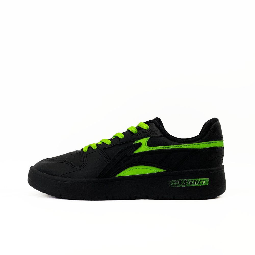 LiNing Acer Truncatum Anti Slip And Wear Resistant Balance Low Top Skateboard Shoes Men's Black Green