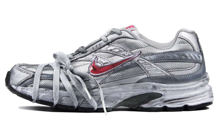 Nike Initiator Breathable Lightweight Low-Top Running Shoes Women's Gray Silver Red