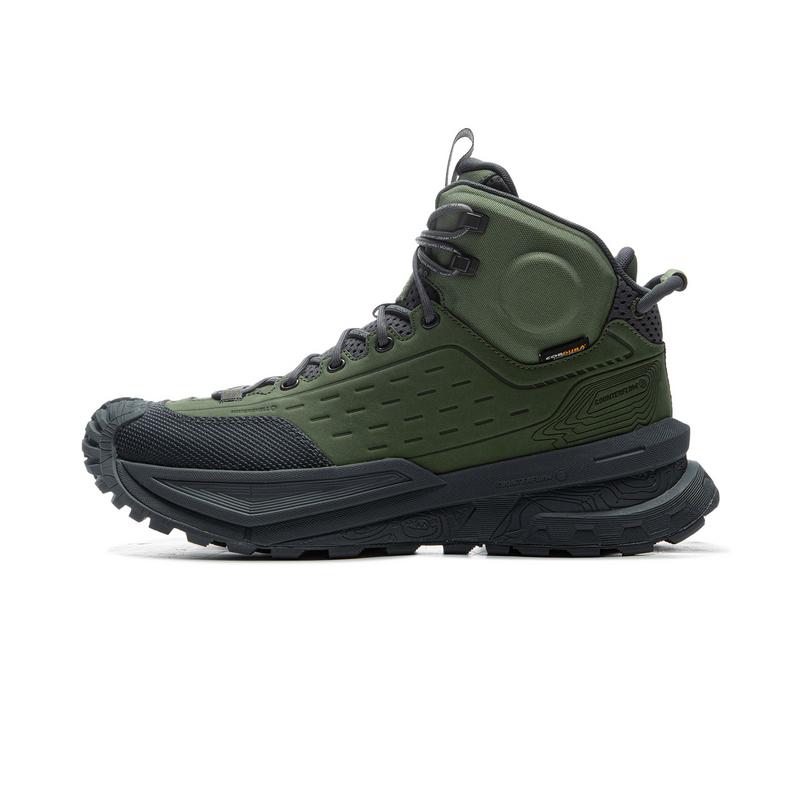 LiNing CF Su Xingchuan Anti-Slip Wear-Resistant High-Top Trekking Shoes Unisex Black Green