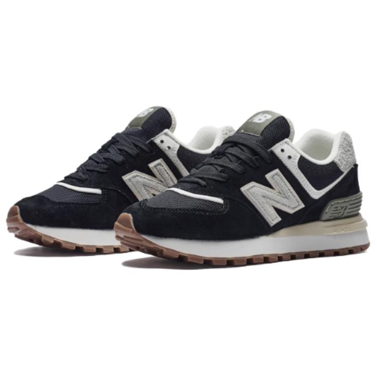 New Balance 574 Legacy Abrasion Resistant Low Top Casual City Commute Running Shoes Unisex Black D Width