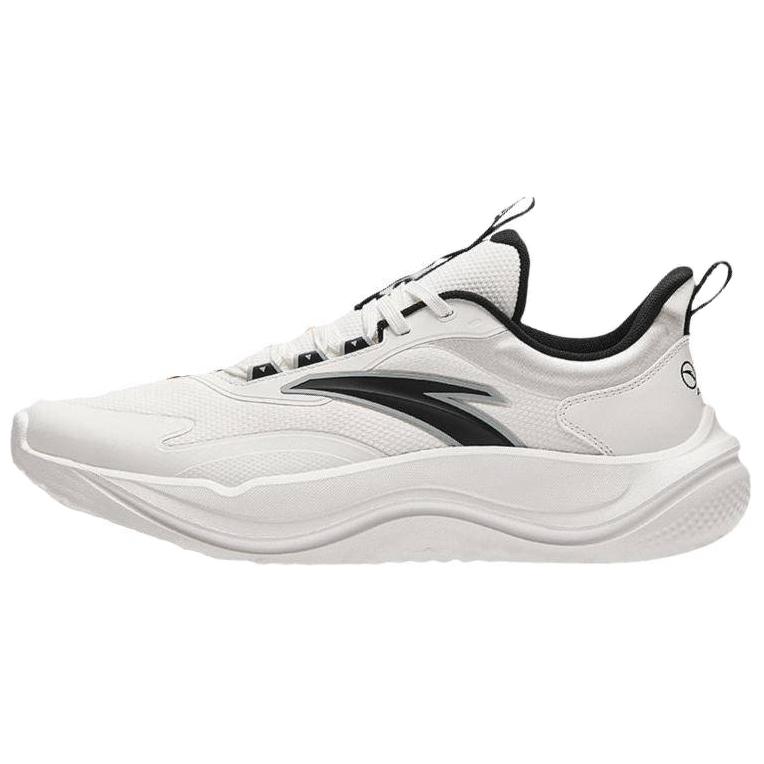 Anta Breathable Lightweight Rebound Low Top Running Shoes Men's Black White