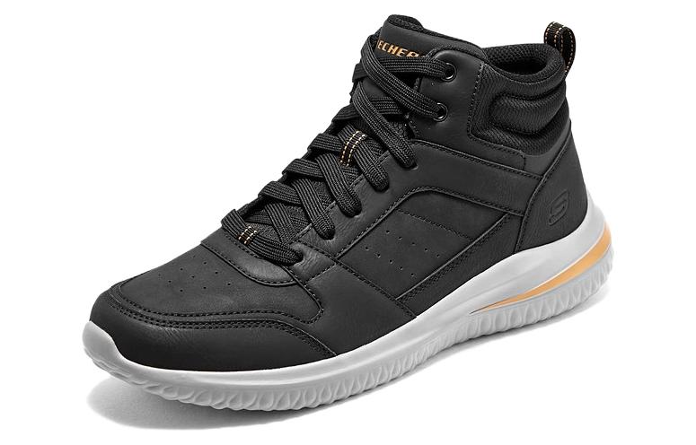 Skechers Delson 3.0 High Top Casual Shoes Men's Black купить в интернет-магазине Yoocart с быстрой доставкой по России.