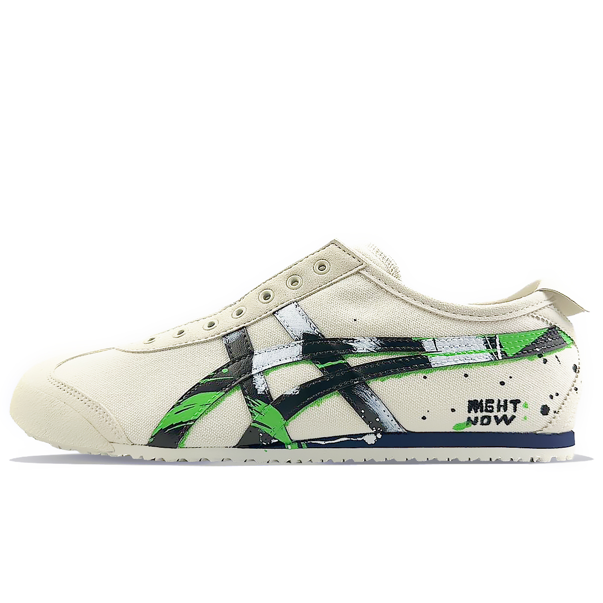 Onitsuka Tiger MEXICO 66 Lightweight Breathable Moisture-Wicking Low-Top Casual Shoes Unisex Beige Black Green