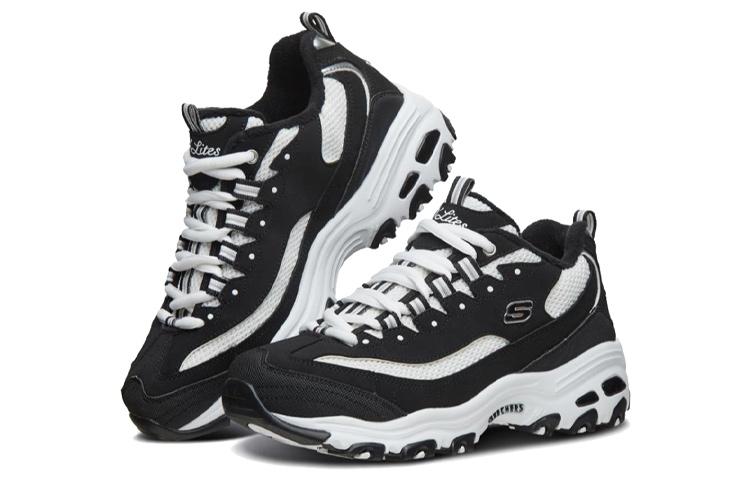 Skechers D Lites 1.0 Running Shoes 'Black And White' Women's