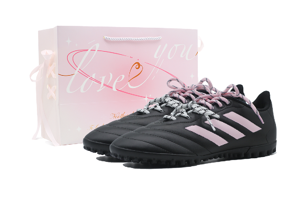 Adidas GOLETTO VII TF Rubber Broken Studs Abrasion Resistant Soccer Shoes Unisex Black