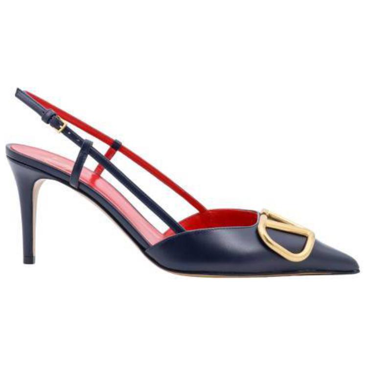 Valentino VLogo Signature Pointed Toe Slingback Pumps